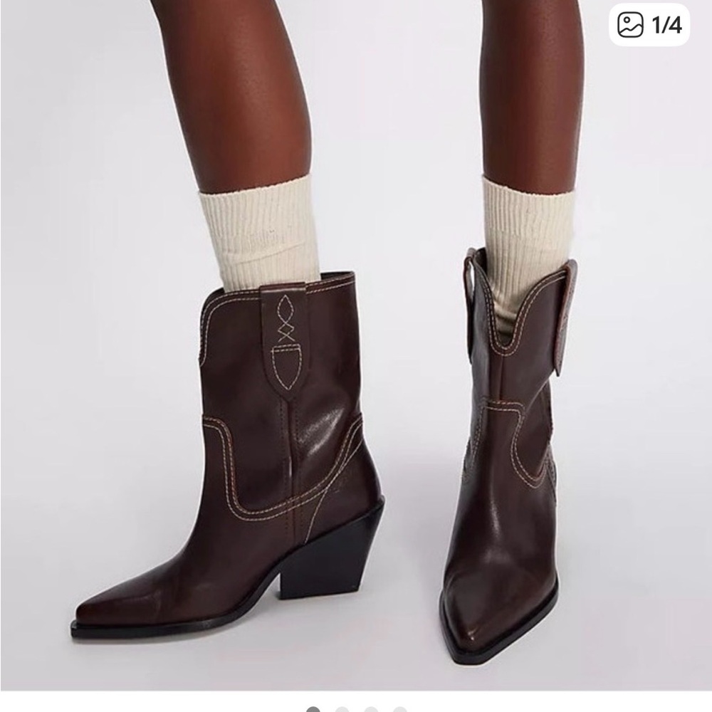 BNIB Free People brown Pitchfork boot 8.5